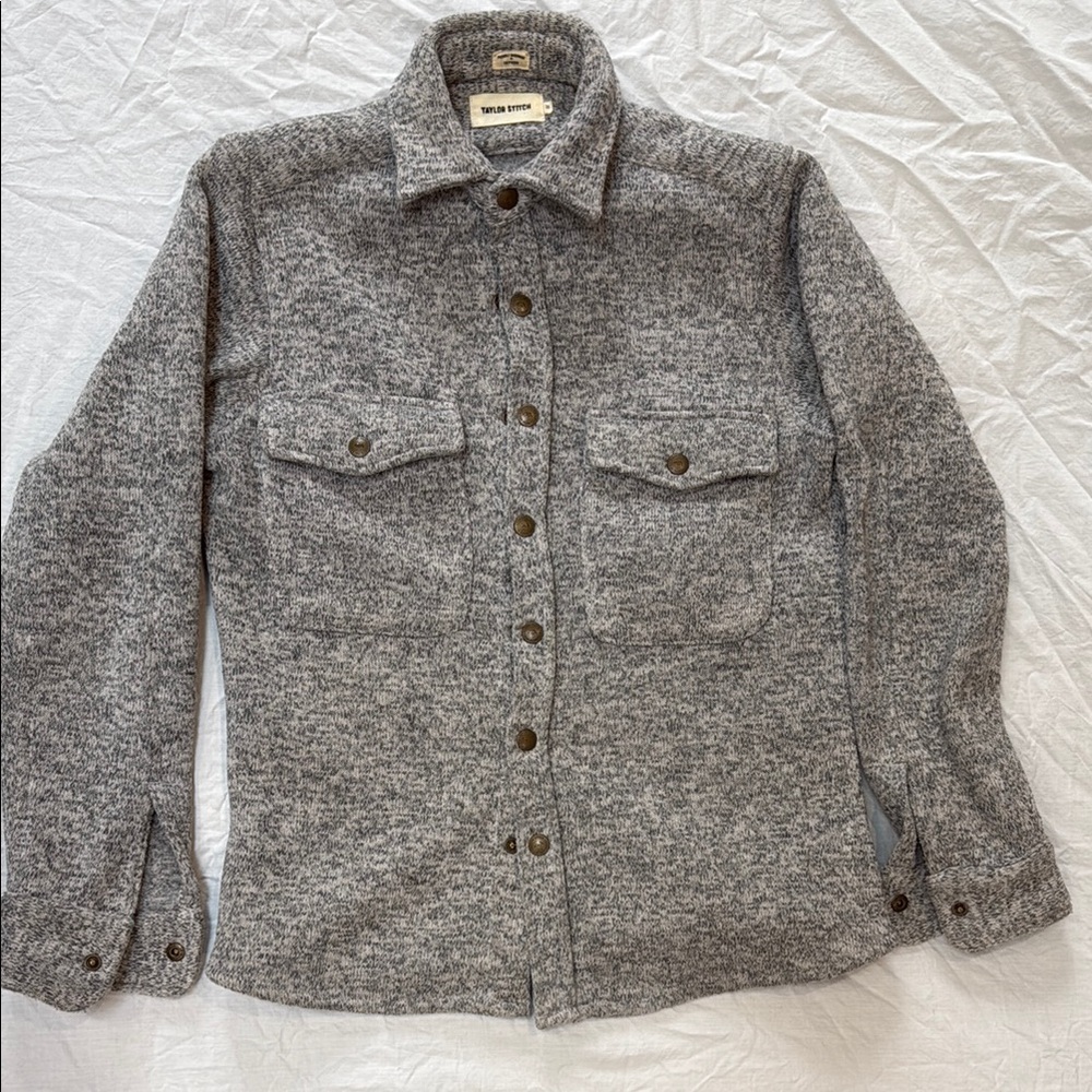 Taylor Stitch Gray Button-Up Shirt-Jacket
